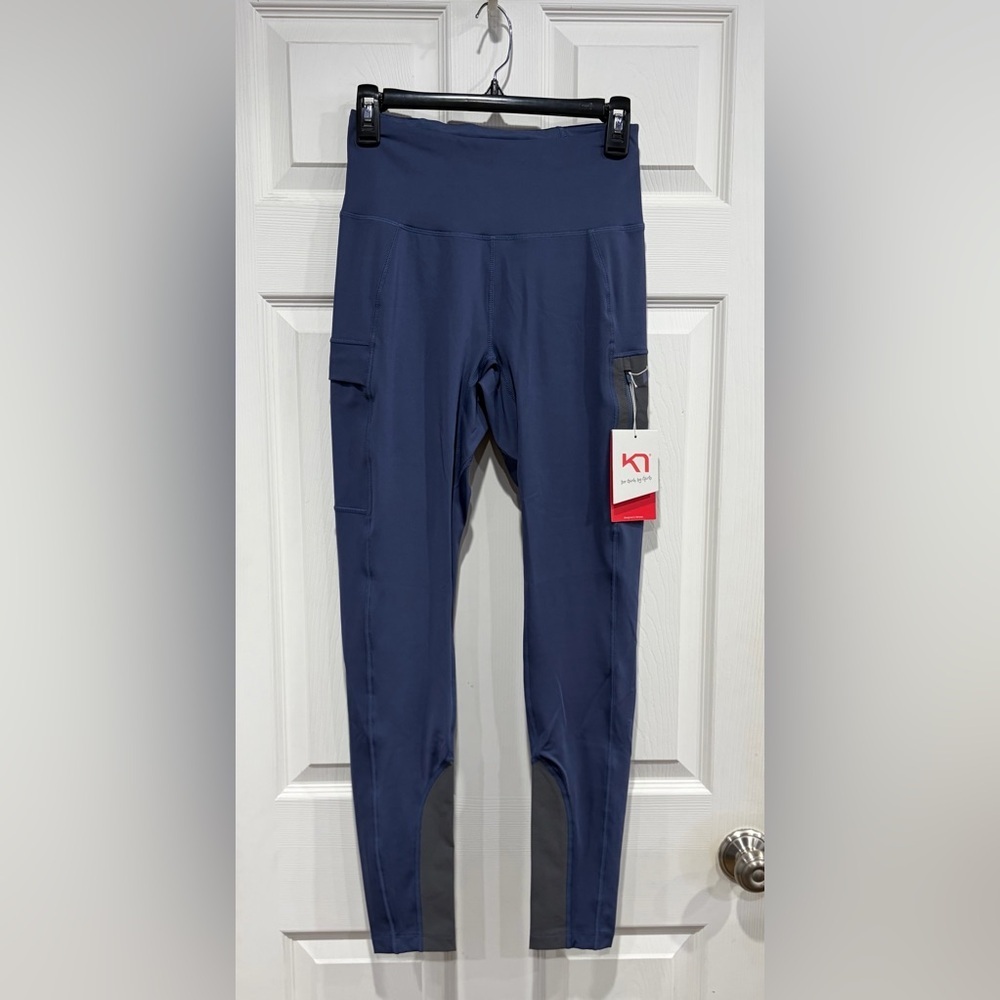 Kari Traa Women's Small Ane High-Waisted Tights Blue NWT 28" Inseam High Waist